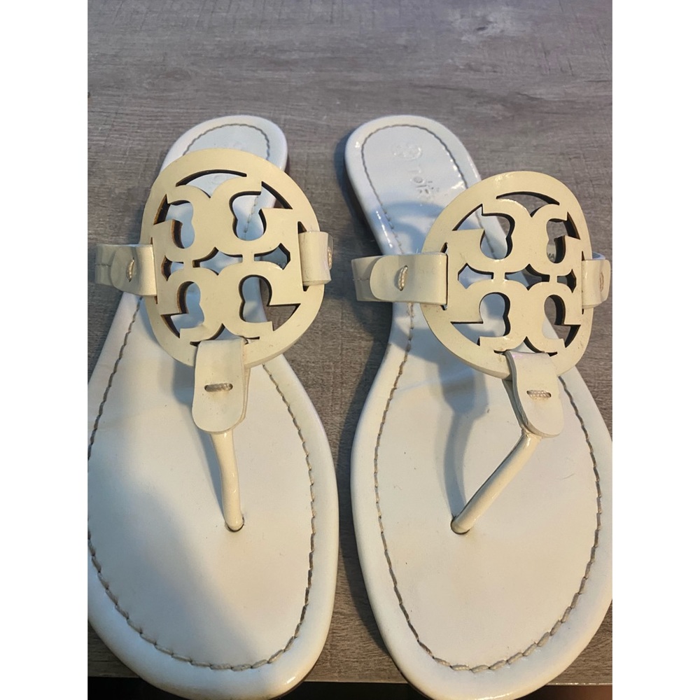 White Tory Bruch Sandals Size 8